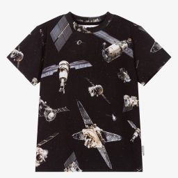 مولو-تيشيرت قطن عضوي لون أسود للأولاد | Childrensalon Outlet