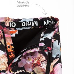 Molo-Черно-розовые лыжные штаны со штрипками | Childrensalon Outlet