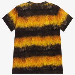 Molo-تيشيرت قطن عضوي لون أسود وأصفر للأولاد | Childrensalon Outlet