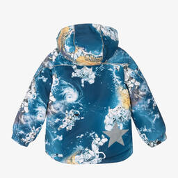 Molo-Синяя лыжная куртка с космонавтами | Childrensalon Outlet