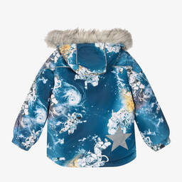 Molo-Синяя лыжная куртка с космонавтами | Childrensalon Outlet