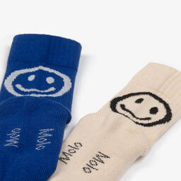 مولو-جوارب مزيج قطن محبوك لون بيج وأزرق (عدد 2) | Childrensalon Outlet