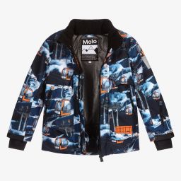 Molo-Синяя лыжная куртка с фуникулерами | Childrensalon Outlet