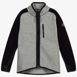 Molo-Blue & Grey Zip-Up Fleece  | Childrensalon Outlet