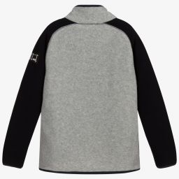 Molo-Blue & Grey Zip-Up Fleece  | Childrensalon Outlet