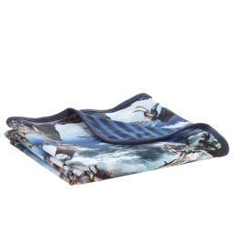 مولو-بطانية قطن جيرسي لون أزرق للمواليد (85سم) | Childrensalon Outlet