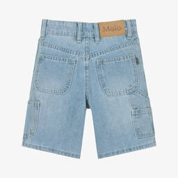 Molo-Blue Light Wash Denim Shorts | Childrensalon Outlet