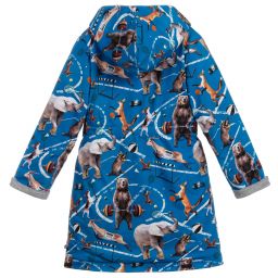 مولو-روب حمّام قطن جيرسي لون أزرق للأولاد | Childrensalon Outlet