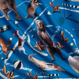 مولو-روب حمّام قطن جيرسي لون أزرق للأولاد | Childrensalon Outlet