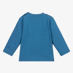 Molo-Голубой топ из органического хлопка с рыбой | Childrensalon Outlet