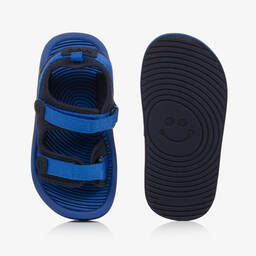 Molo-Blue Velcro Foam Sandals | Childrensalon Outlet