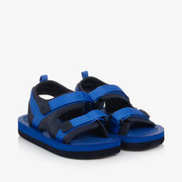 Molo-Blue Velcro Foam Sandals | Childrensalon Outlet