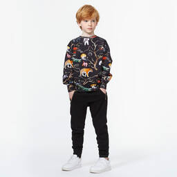 Molo-جوغرز قطن عضوي لون أسود للأولاد | Childrensalon Outlet