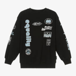 Molo-Boys Black Graphic Cotton Sweatshirt | Childrensalon Outlet