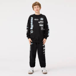 Molo-Boys Black Graphic Cotton Sweatshirt | Childrensalon Outlet