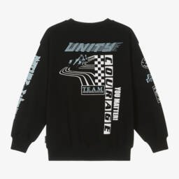 Molo-Boys Black Graphic Cotton Sweatshirt | Childrensalon Outlet