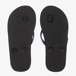 Molo-Boys Black Happy Face Flip Flops | Childrensalon Outlet