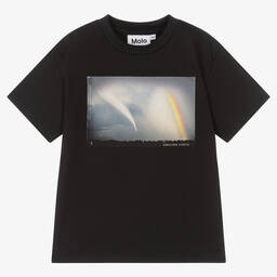Molo-Черная футболка из органического хлопка | Childrensalon Outlet