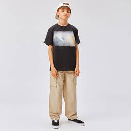 Molo-Черная футболка из органического хлопка | Childrensalon Outlet