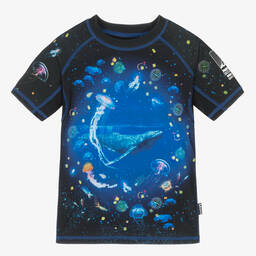Molo-Boys Black Plankton Swim Top (UPF50+) | Childrensalon Outlet
