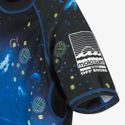 Molo-Boys Black Plankton Swim Top (UPF50+) | Childrensalon Outlet