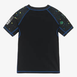 Molo-Boys Black Plankton Swim Top (UPF50+) | Childrensalon Outlet