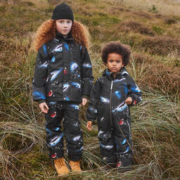 مولو-أوفرول شتوي مقاوم للماء لون أسود أطفال ولادي | Childrensalon Outlet