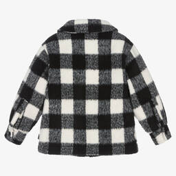Molo-Boys Black & White Wool Check Jacket | Childrensalon Outlet