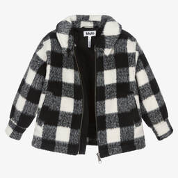 Molo-Boys Black & White Wool Check Jacket | Childrensalon Outlet