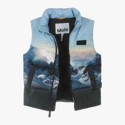 مولو-جيليه بافر بطبعة جبل لون أزرق للأولاد | Childrensalon Outlet