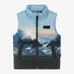 مولو-جيليه بافر بطبعة جبل لون أزرق للأولاد | Childrensalon Outlet