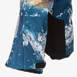 Molo-Boys Blue Astronauts Ski Trousers | Childrensalon Outlet