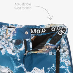 Molo-Boys Blue Astronauts Ski Trousers | Childrensalon Outlet