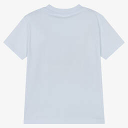 Molo-Boys Blue Cotton Dinosaur T-Shirt | Childrensalon Outlet