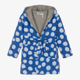 مولو-روب هودي قطن عضوي جيرسي لون أزرق للأولاد | Childrensalon Outlet