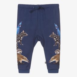 Molo-Boys Blue Cotton Joggers | Childrensalon Outlet