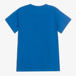 Molo-Boys Blue Cotton T-Shirt | Childrensalon Outlet