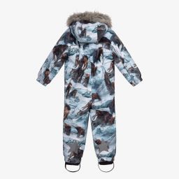 Molo-Голубой зимний комбинезон с мамонтами для мальчиков | Childrensalon Outlet
