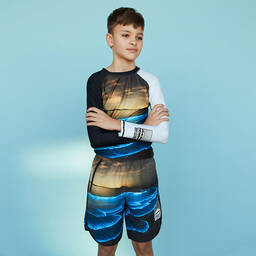 Molo-Boys Blue Ocean Sun Protective Top (UPF50+) | Childrensalon Outlet