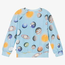 Molo-Boys Blue Planet Sweatshirt | Childrensalon Outlet
