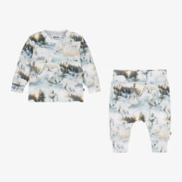 Molo-Boys Blue Polar Bear Outfit | Childrensalon Outlet