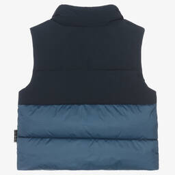 Molo-Boys Blue Puffer Gilet | Childrensalon Outlet