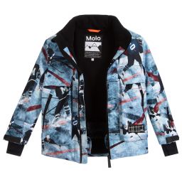 Molo-Boys Blue Ski Jacket  | Childrensalon Outlet