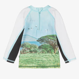 Molo-توب واقي من الشمس لون أزرق وأخضر (UPF50+) | Childrensalon Outlet