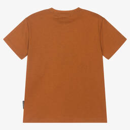 Molo-Boys Brown Cotton T-Shirt | Childrensalon Outlet