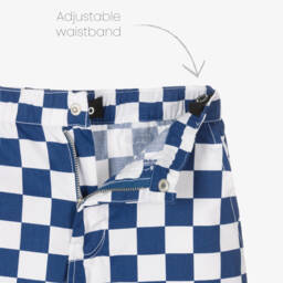 Molo-Boys Classic Blue Check Shorts | Childrensalon Outlet