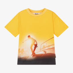Molo-Boys Cotton Skateboard Print Tee | Childrensalon Outlet