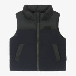Molo-Boys Dark Blue Colour Block Gilet | Childrensalon Outlet