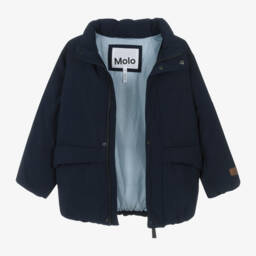 Molo-Boys Dark Blue Quilted Jacket | Childrensalon Outlet