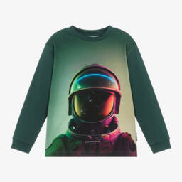Molo-Boys Forest Green Astronaut Tee | Childrensalon Outlet